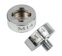 Gettimore 2-Piece M14 Angle Grinder Conversion Adapter Set with Lock Flange for XLOCK Tools 304 Stainless Steel Quick Change Nut Kit