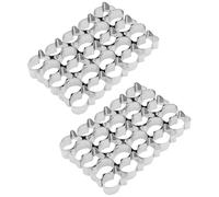 Gettimore 2 Pieces Stainless Steel Goldfish Cookie Cutter Molds Set with 25 Cavities for Baking Biscuits Fondant or Soft Fruit, Easy Clean Design for Kids and Adults Festive DIY Treats, Silver