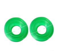 Gettimore 2 Rolls Nylon Grass Trimmer Line, 1.6mm 2.0mm Thickness, 30m Each in Orange and Green, Replacement Spool for Lawn Mowers and Brushcutters(2.0mm green)