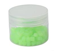 Gettimore 20-200pcs Fluorescent Silicone Fishing Beads 4/5.5/6/8mm Luminous Glow Attractor Sea Fishing, Rigs, Hook Bodies & Lures (Green)(Cylindrical 100 pcs)