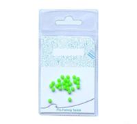 Gettimore 20-200pcs Fluorescent Silicone Fishing Beads 4/5.5/6/8mm Luminous Glow Attractor Sea Fishing, Rigs, Hook Bodies & Lures (Green)(4mm25pcs)
