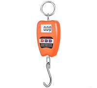 Gettimore 200kg Portable Electronic Hanging Scale with LCD Display Digital Crane Hook Scale for Luggage Industrial Use kg/lb/N Units Orange(Orange)