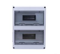 Gettimore 24 Circuit -Mounted Rainproof Distribution Box with IP65 ABS Plastic Home Construction Factory Railway, White 37x27.5x11 cm