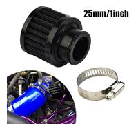 Gettimore 25mm High Flow Air Filter Car and for Motorcycle Cold Air Intake, for Black