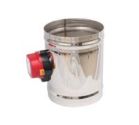 Gettimore 2Pcs 8 Inch Motorized Duct Damper 24V AC Stainless Steel HVAC Backdraft Unit Low Noise Airflow Control for Home and Commercial Ventilation 250mm