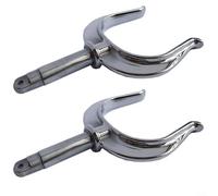 Gettimore 2Pcs Paddle Fork, Stainless Steel For Marine Rowlocks For Row Boat Dinghy Side Mount Adjustable Clamps Supporting Smooth Navigation
