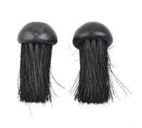 Gettimore 2PCS Round Brush Head, Fireside Companion Brush Head Replacement, Coconut Palm Bristles