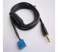 Gettimore 3 5mm Male AUX Cable Adapter for BMW E46 Series 98 06, Suitable for Blue 10Pin Connection