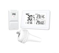 Gettimore 3-in-1 Hygrometer, Indoor Outdoor Pool LCD Max Record