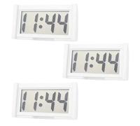 Gettimore 3-Pack Digital Clock Car Dashboard, BlueWhiteBlack, Small LCD Display with Bracket