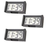Gettimore 3-Pack Digital Clock Car Dashboard with LCD Display, Blue, White and for Black
