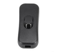 Gettimore 303 On-Line Push Button Switch 2A 250V for Table Desk Floor Lamps White Matte Gloss Rocker Design(black)
