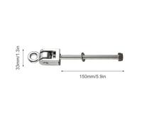 Gettimore 304 Stainless Steel Swing Suspension with 180° Rotating Hooks for Indoor Outdoor Use, Smooth Bearing Rotation, Heavy Duty Rust Resistant Hanging Hook Set (2 Pack)