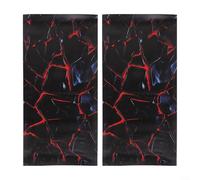 Gettimore 3D Crack Car B-Pillar Sticker Waterproof PET Decal for Auto Door Pillar Decoration DIY Vehicle Wrap 50cm x 25cm Black Carbon Fiber Style(D)