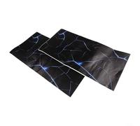 Gettimore 3D Crack Car B-Pillar Sticker Waterproof PET Decal for Auto Door Pillar Decoration DIY Vehicle Wrap 50cm x 25cm Black Carbon Fiber Style(C)