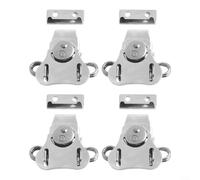 Gettimore 4 Pack Spring Loaded Butterfly Latch Duty Metal Draw Latch with 2000N Load Capacity Secure Clamp Hasp for Tool Boxes Cabinets Cases - Silver