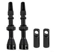 Gettimore 4 Piece Set Of Bicycle Tubeless Valve Stems With Removable Valve Cores And Leak Proof Sealing Gaskets, Includes Built In Valve Wrench(44mm)