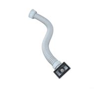 Gettimore 450mm Round Overflow Pipes, Overflow Tube for Sink Extendible, Rectangle Interface, Bath Waste and Overflow Kit, for Bathroom Kitchen Home