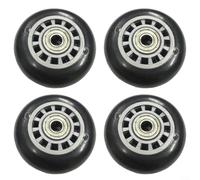 Gettimore 4pcs Pulley Wheels Fitness Equipment, 69.88mm Diameter for Replacement Rollers, Black