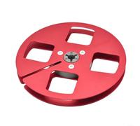 Gettimore 5-Inch Aluminium Alloy Empty Tape Reel, 4 Hole Design for Tape Recorders Compact Lightweight Magnetic Tape Storage(Red)