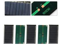 Gettimore 5 Pack 30x60mm 5V Polycrystalline Solar Panels for 3.7V Devices, 0.25W DIY Solar Charging Board for Small Projects, Garden Lights, Outdoor Signage, Lightweight 5.5g Each