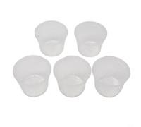 Gettimore 5 Pack 5 Inch Clear ABS Orchid Pots with Side and Bottom Holes Plant Care White