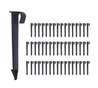 Gettimore 50Pcs Ground Pegs for Irrigation Hose, Ground Anchors Pegs Securing Pegs for 1/2 3/4 Drip Irrigation Line Weeping Pipe Soaker Hose(20MM)