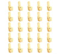 Gettimore 6.35mm Brass Electrical Quick Splice Wire Terminals Double Spade Connector Splitter Car Audio Power Equipment 25 Pack Silver Gold(Gold25PCS)