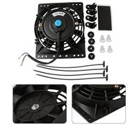 Gettimore 6 Inch Electric Radiator Cooling Fan 12V 80W High Power Pp Material For Chevy For Ford Gmc Truck Trailer Pickup 265 283 305 307 327 350 396 427