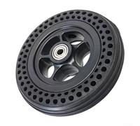 Gettimore 6 Inch Solid Tire 6 X 1 1/4 With Wheel Hub For Electric Scooter And Wheelchair, Rubber+Plastic Construction, Black, 8Mm Bearing