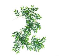 Gettimore 85cm Artificial Elaeagnus Angustifolia Vine Green Willow Leaf Rattan Garland for Home Shop Wedding Decor Realistic Fake Foliage Hanging Plant(200cm)