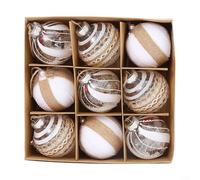 Gettimore 9PCS Christmas Ball Ornaments Set, Shatterproof Glass Look Baubles with Vibrant Colors Versatile Wedding Party and Home Tree Hanging Decor(Style 5)