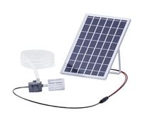 Gettimore 9V 10W Solar Powered Water Pump for Aquariums and Garden Fountains, 12V DC Submersible Pond Pump with 240 L/H Flow, 2-3 for m Lift, Includes Filter & 2m Tube