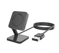 Gettimore ABS Charging Dock for Amazfit Bip 6 with Built-in USB Cable, Space Saving Desk Stand, Black