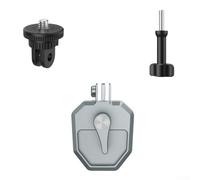 Gettimore Adjustable Aluminum Windscreen Clamp Mount for Insta360 X5 Action Cameras (Grey)