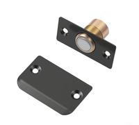 Gettimore Adjustable Magnetic for Door Catch Silent Ball Latch Kitchen Cupboard Wardrobe, for Duty Metal Roller Catch, Silver, 2 Pack(Black)