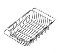 Gettimore Adjustable Stainless Steel Sink Drain Basket Expandable Over Sink Dish Drying