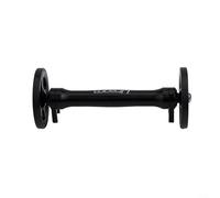Gettimore Aluminum Alloy Bike Easy Wheel Extension Rod Telescopic Bar Rear Cargo Rack for Brompton Folding Bicycle(black with wheel)