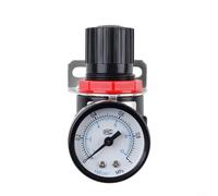 Gettimore AR2000 Air Filter Regulator with Pressure Gauge and Oil-Water Separator Pneumatic Systems and Air Compressors, Black and for Red