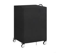 Gettimore AV Cart Cover Dustproof Waterproof 210D Silver-Coated Oxford Fabric with Bottom Drawstring Handles Standard Metal Rolling Media Carts 64x48x102cm