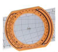 Gettimore Aviation Navigation Plotter with 360 Degree Rotating Slide Rule for Precise Flight Planning and Angle Measuremen(B)
