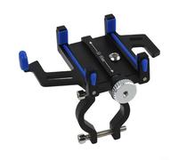 Gettimore Bike and Motorcycle Phone Holder with Shockproof Mechanics, Easy Release System for Secure Device Attachment (Blue)