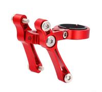 Gettimore Bike Water Bottle Holder Adapter Dual Cage Mount Fits 22.2mm 25.4mm 31.8mm Diameters(Red)