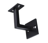 Gettimore Black 304 Stainless Steel Stair Handrail Bracket, Wall Support for Bannister Rails, 26" H with 2x2 Base, for Residential and Commercial Use