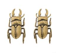 Gettimore Brass Cockroach Door Handles Pair - Unique Animal Lever Latch for Internal Doors - Scroll Design Home Decor 4.5cm(B)