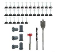Gettimore Cable Routing Solution for Starlink: 6-Pack Grommets with Complete Drill Bit Set and 30 Clamps for Tidy Setup in Homes or RVs (2)