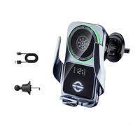 Gettimore Car Phone Holder with 15W Fast Wireless for Charger, Semiconductor Cooling System, Digital Status Display, for Compact Design Vehicle Use(Silver)