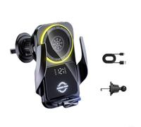 Gettimore Car Phone Holder with 15W Fast Wireless for Charger, Semiconductor Cooling System, Digital Status Display, for Compact Design Vehicle Use(Black)