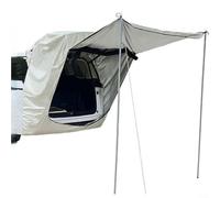 Gettimore Car Rear Camping Awning Tent with Double-Layer Mesh and Sunshade SUV MPV 210D Oxford Weatherproof Material White(pole 2)