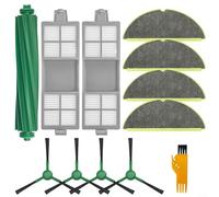 Gettimore Cleaning Parts Kit For Roomba 205 For DustCompactor For Combo, 1 main brush 4 mop cloths 4 side brushes 2 filters 1 Cleaning Tool